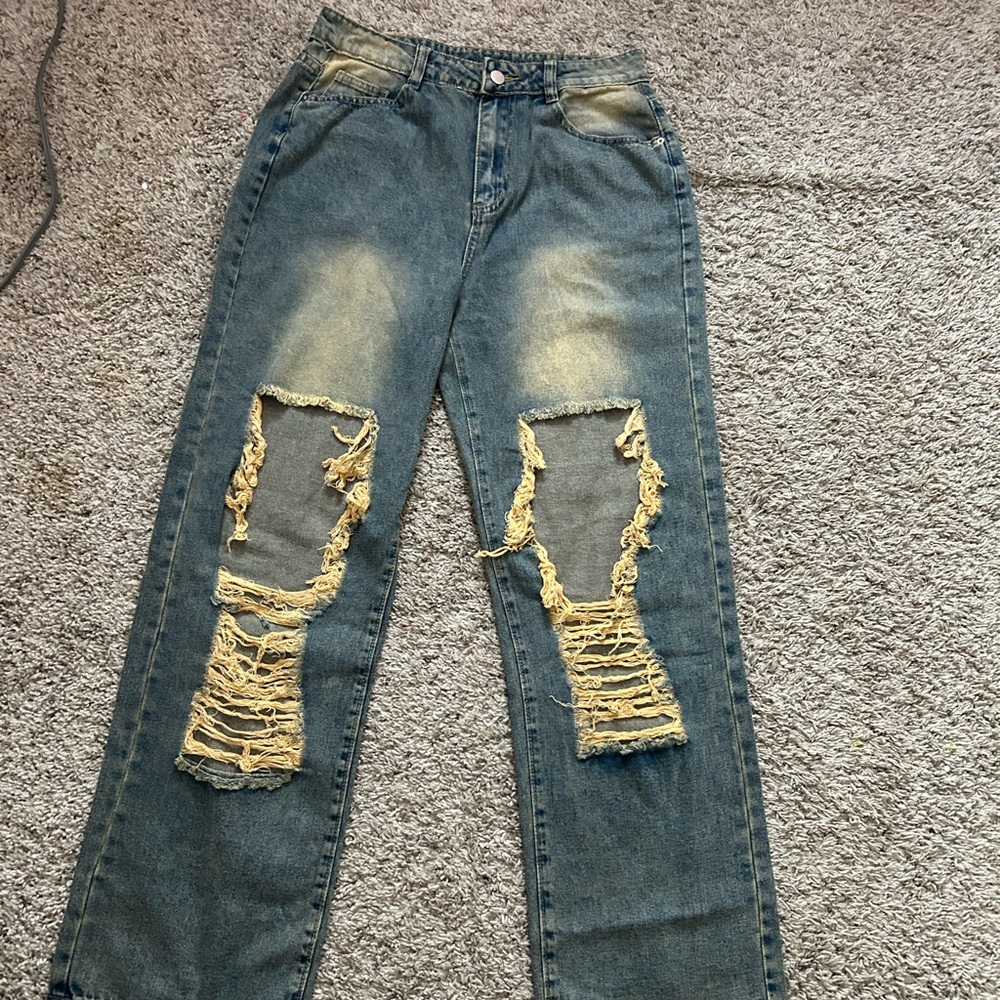 Distressed Blue Jeans for Men
